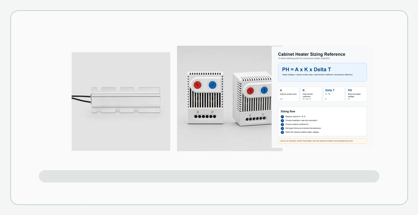 Cabinet Heater Sizing Calculator reference